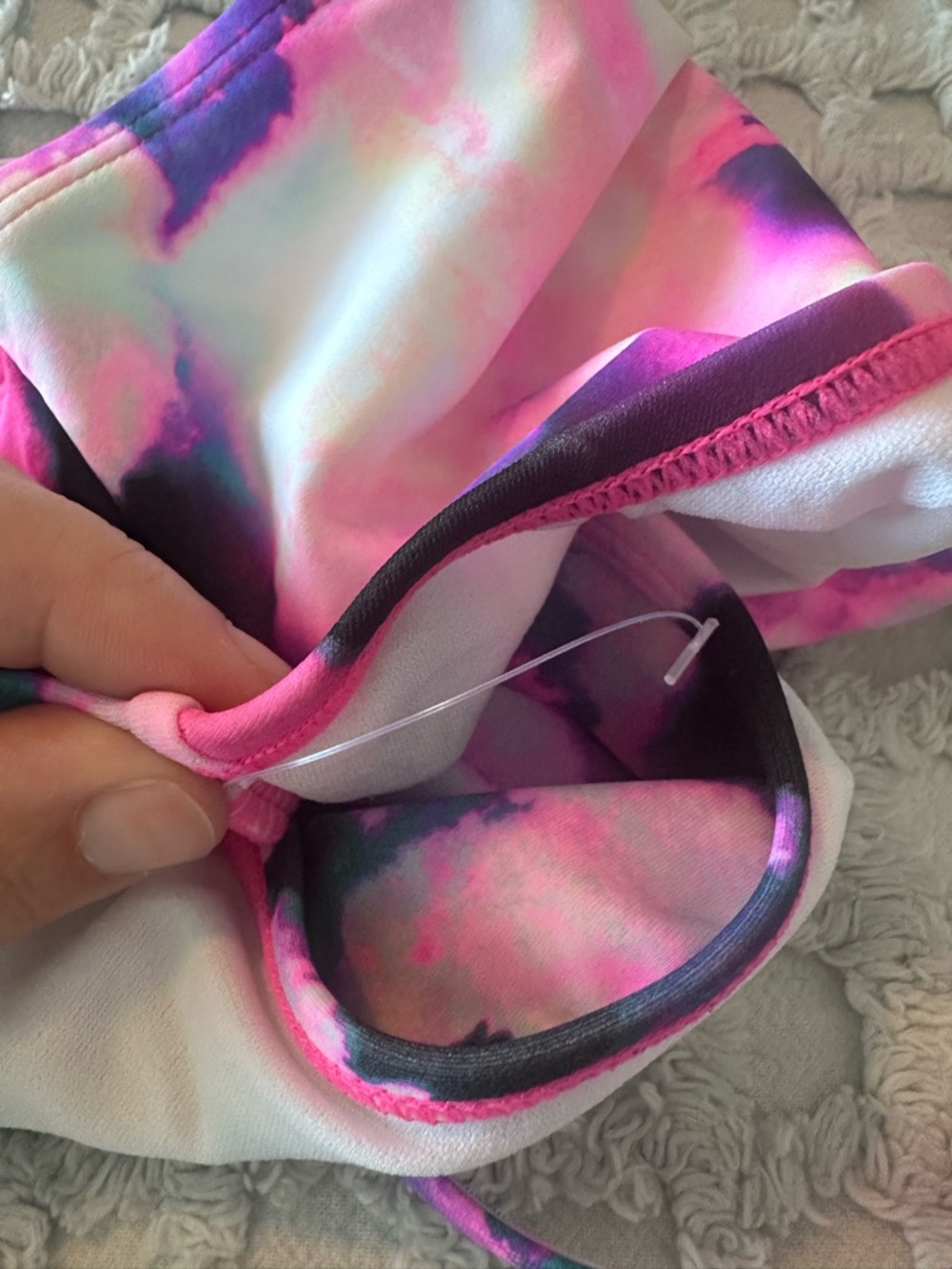 Kanu Surf NWOT Girls Pink Multi Watercolor Halter Tankini Set - Picture 10 of 12